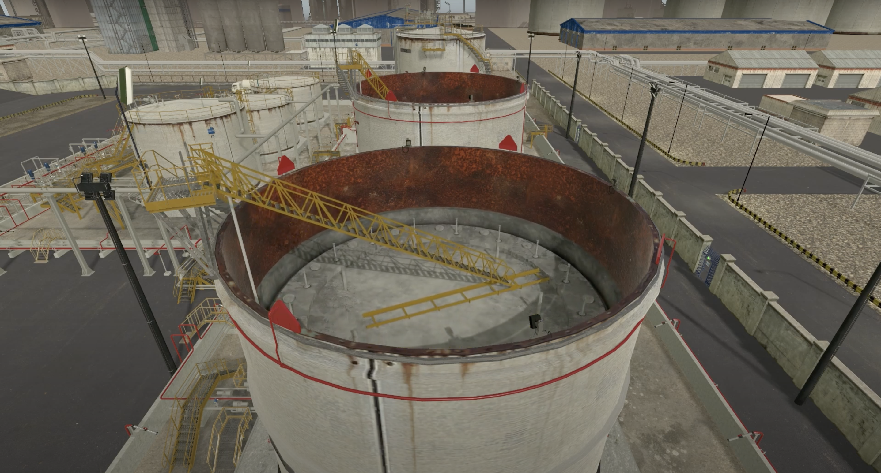 Tank Training Simulation Condensate Tank Farm 3D Simulation Virtual Training | Program-Ace