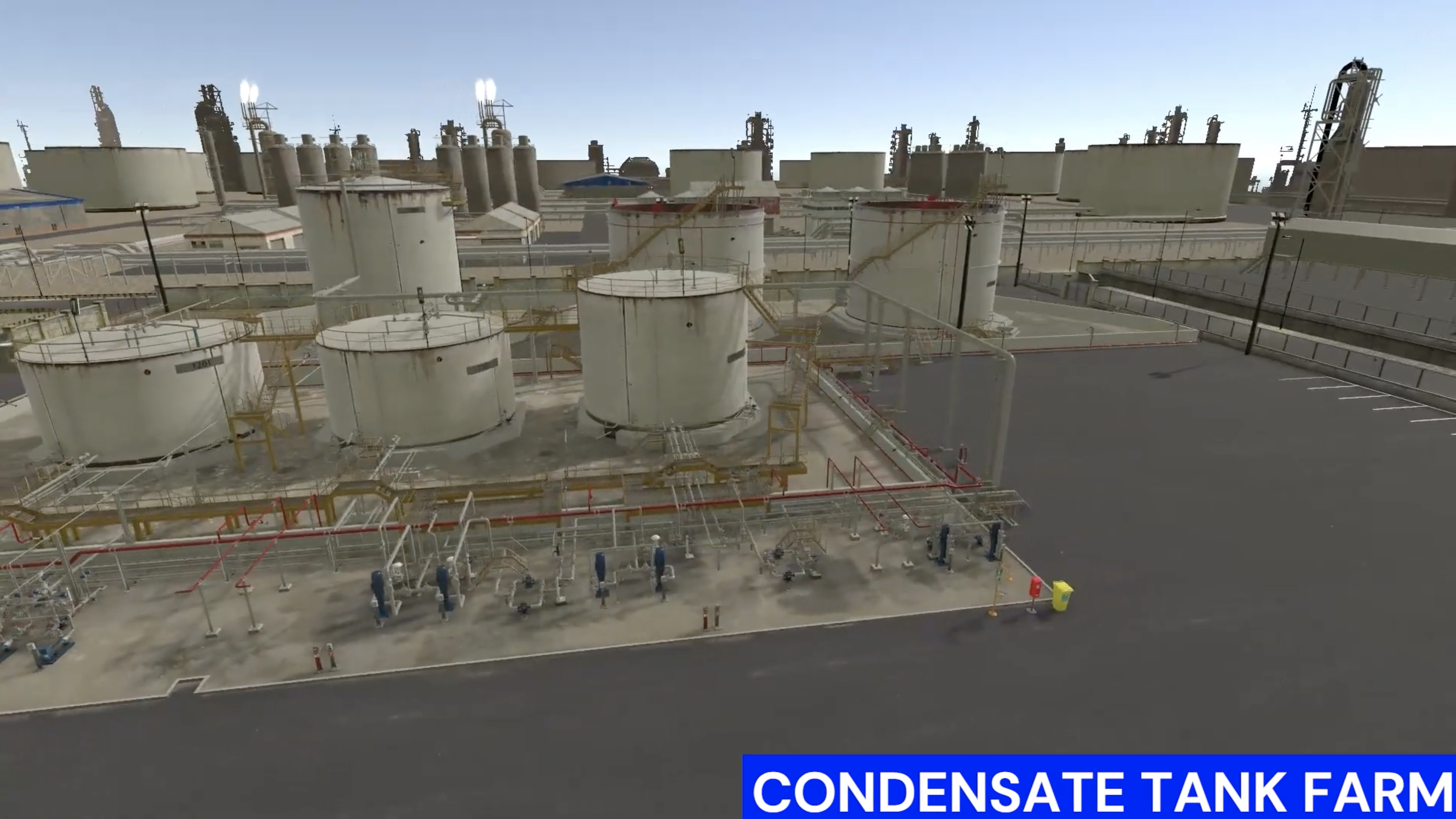 Tank Training Simulation Condensate Tank Farm 3D Simulation Virtual Training | Program-Ace